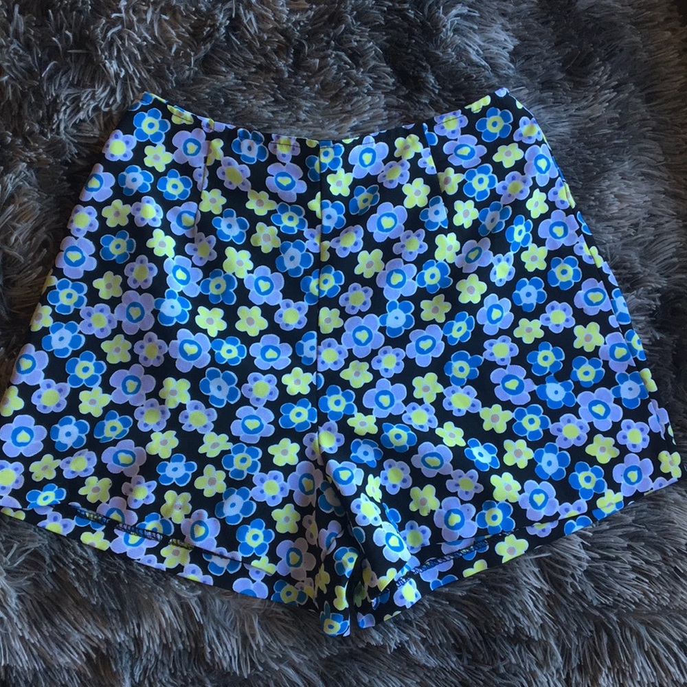 High Waisted Floral Shorts